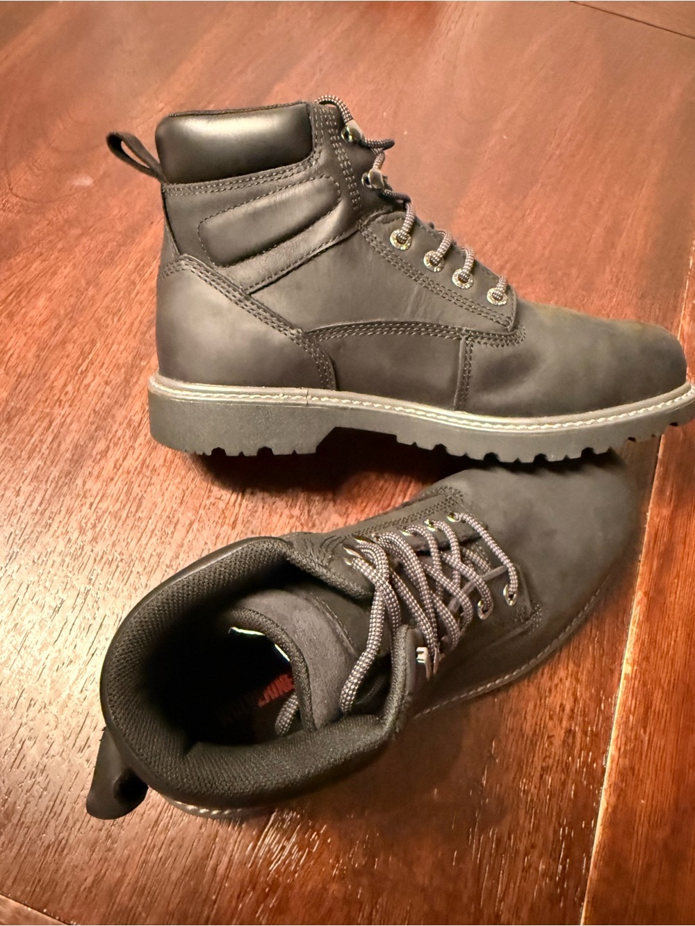 Wolverine Black Lace-Up Work Boots. New never been worn.
